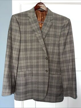 Jos. A. Bank Men's Brown Plaid Sport Coat